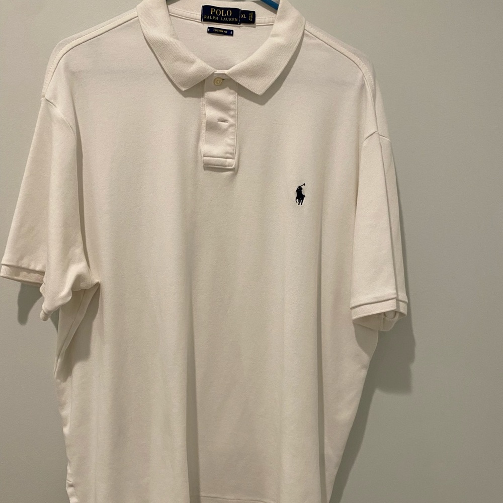 Men’s white polo shirt